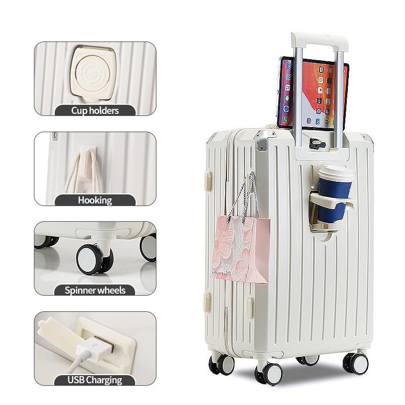 24-Inch Multi-Functional Silent Wheel Suitcase Set - Large Capacity Luggage
