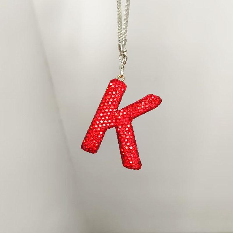 Rhinestone Ceramic Cross Pendant for Car Mirror Decor