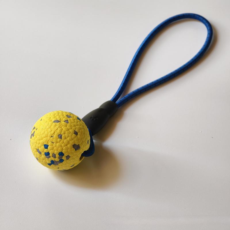 ETPU Elastic Rope Ball Pet Toy for Dog Interaction Tug-of-war Throwing Catching Durable Chew-resistant Rebounding Training Ball