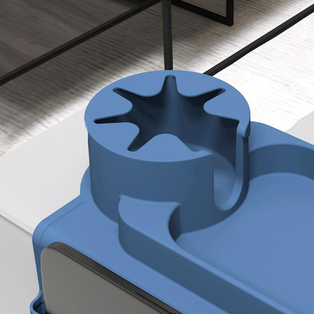 Silicone Armrest Storage Tray with Side Pockets Sofa Arm Organizer Waterproof Couch Armrest Table for Snack Drinks Spectacles