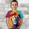 Kids Boys T-Shirt Cool Animal 3D Print Kids Clothes Short Sleeve Children Top Summer T-Shirt Boys T-Shirts Casual Child T-Shirt