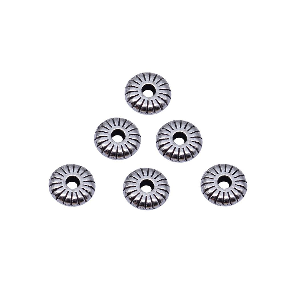 Caps Beaded Edge Spacer Beads Antique Style For DIY Jewelry Projects