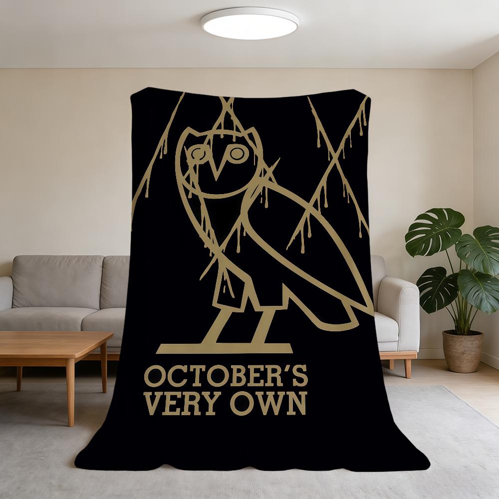 Blanket Super Warm Comfortable Plush Throw Blanket Child Home Sofa Rapper Bedroom D-Drake-ES OVO Gift