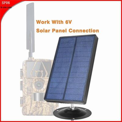 Câmera de caça com painel solar com bateria de 1800MA e porta de 6 V DC