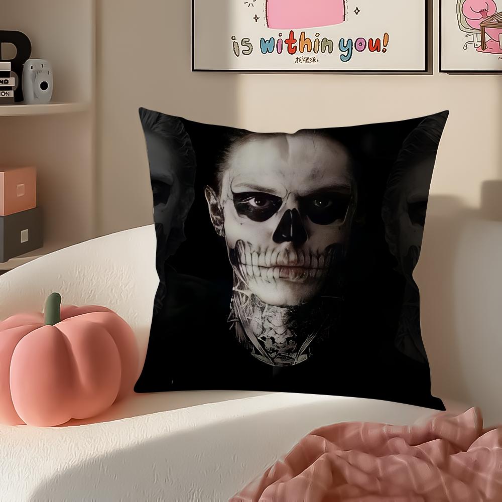 TV Show AHS Fear Cushion Cover Pillowcase Short Plush Invisible Zipper Room Sofa Cushion Cover
