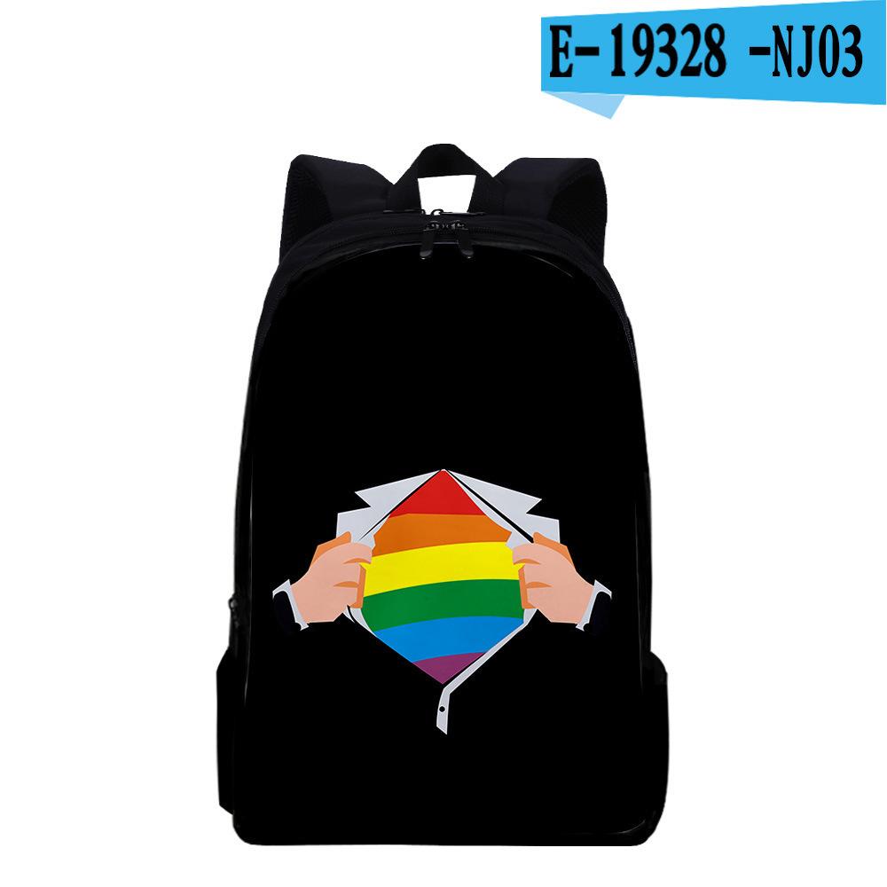 Klassieke Populaire Kleurrijke LGBT Notitieboek Rugzakken leerling Schooltassen 3D Print Oxford Waterdicht Jongens/Meisjes Laptop Rugzakken