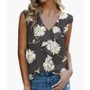 Women's plus size printed chiffon fungus trim T shirt