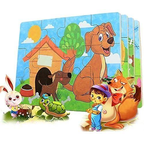 Puzzle pour enfants - bblike - 4 niveaux de difficulté - 9 à 20 pièces - éducatif - mixte