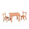 Mini Imitation Solid Wood Tables and Chairs Micro Landscaping Resin Square Wooden Tables Chairs Benches Miniature Ornaments