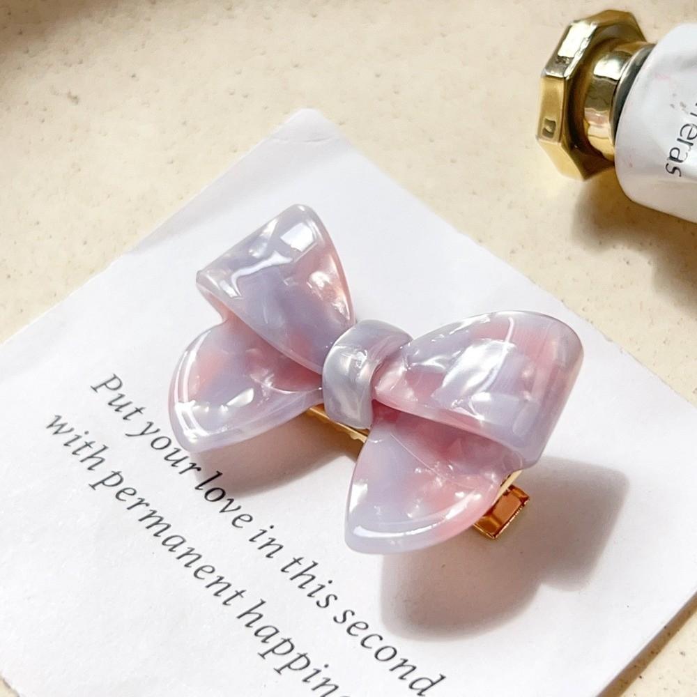 Hair Accessories Korean Style Acetate Hairpin No Slip Cute Bow Hair Bangs Clip Light Luxury Bow Tie Duckbill Clip Women