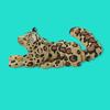 3D Printed Snow Leopard Figurine Figure Stress Relief Movable Joints Leopard Wild Animal Fidget Toy Home