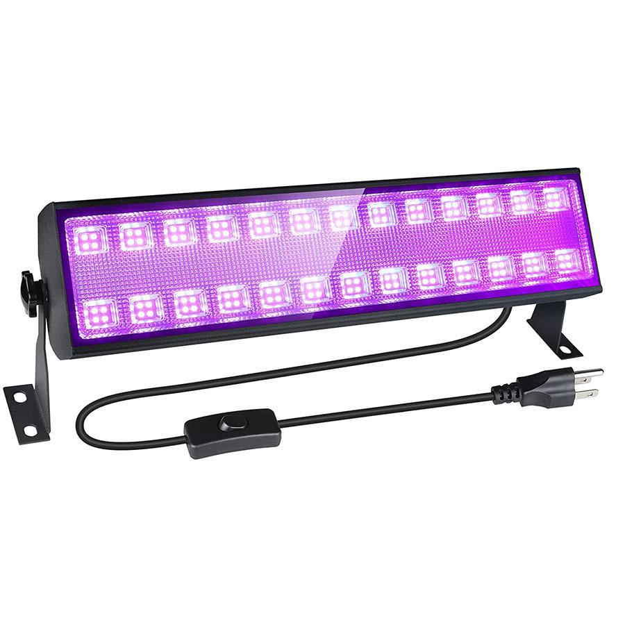 

100 Вт светодиодная черная световая панель для улицы УФ-светодиодная черная световая панель с вилкой IP65 водонепроницаемая черная подсветка для вечеринки, рождественского декора AC110V US Plug