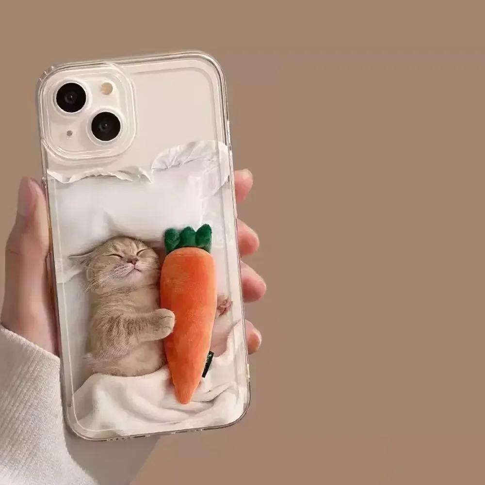 Funny Cat Print Soft Protective Funda Phone Case For iPhone 17 16 15 13 12 11 ProMax Pro Plus Shockproof Carcasa Phone Case