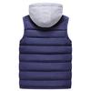 Fashion Men Autum Winter Hooded Solid Outwear Vest Jacket Tops Blouse