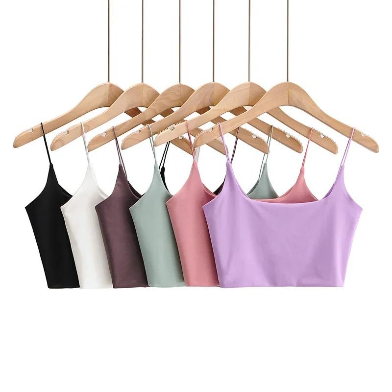 Casual Crop Tops Black Halter Tank Top Women Summer Camis Backless Camisole Fashion Tube Top Female Sleeveless