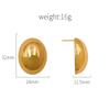 Merry Chubby Semicircular Earrings 18K Gold Plated Non-Fading Women'S Neutral Titanium Steel Stud Earrings