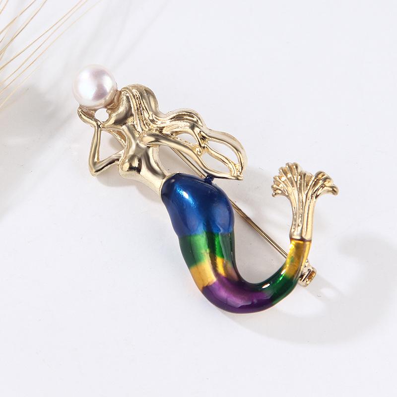 Original Flamingo Butterfly Bee Natural Freshwater Pearl Brooch Accessory Transparent Gift Box