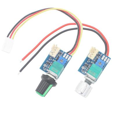 12V Manual PWM Fan Speed Controller with Switch, 4-Wire, Noise Reduction, 3A.