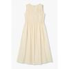 Rüschen-Knitter-Ärmelloses Kleid 7156237001