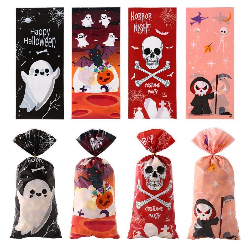 100pcs Hard To Tear Halloween Candy Bag Waterproof Children's Gift Packaging Bag  Halloween