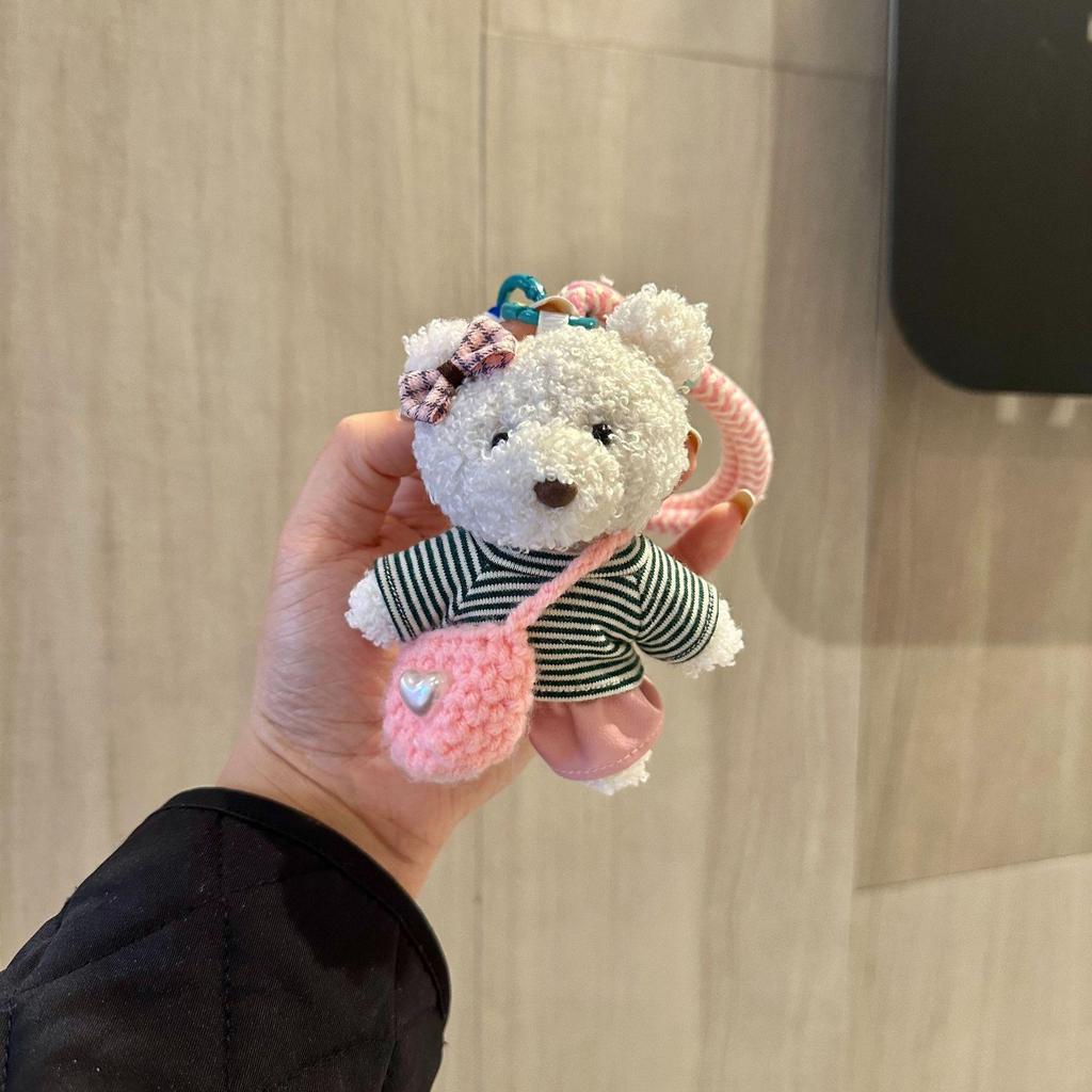 Breloc și curea de telefon colorate cu ursuleț de pluș Dongdaemun