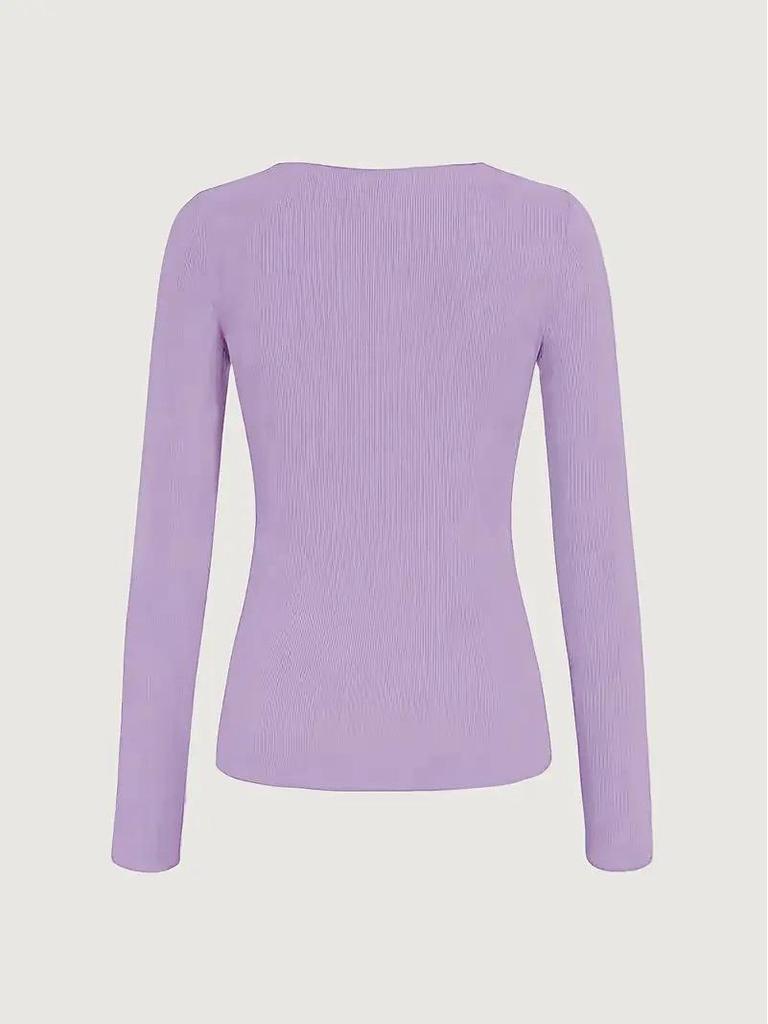 European Slim V-neck Chain Long Sleeve Women's Top - 2025 Collection