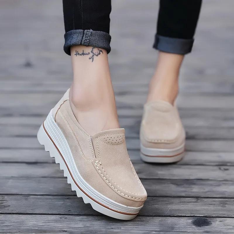 Women Casual Shoes Loafers New Round Toe Solid Female Sneakers Breathable Women Shoes Flats Plus Size Zapatos De Mujer Yyy78