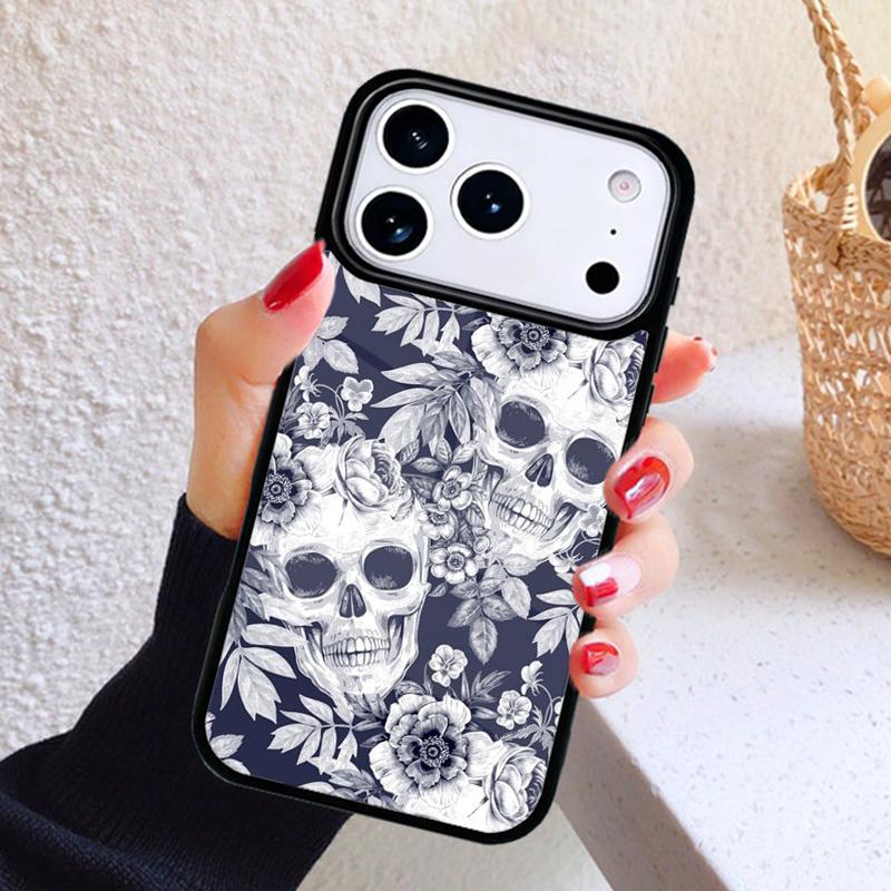 

Gothic Skull Phone Case For iPhone 17 Air 16 15 14 13 12 11 Pro Max Plus iPhone 14 Plus
