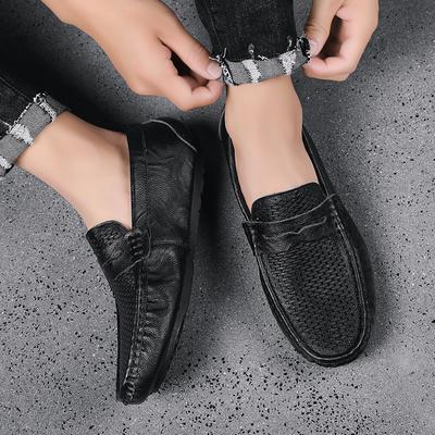 Rutschfeste Schuhe Herren Echte Lederschuhe Elegante Freizeitschuhe Slipper Ballerinas Mode Weichsohlige Sneaker Herren Businessschuhe