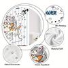Cute Cat Shower Curtain Playful Cartoon Cats Rainbow Hearts Design Vibrant Cat Shower Theme Polyester Easy Clean With Hooks