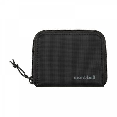 MONTBELL Simple Zip Closure Nylon Wallet Unisex Couple Black
