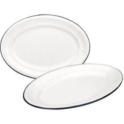 Oval Dish - Ibili - 903930 - Enameled Steel - 30x20 Cm - White