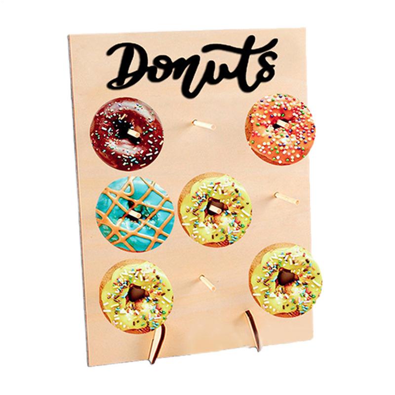 Wall Display Donut Stand For Parties Wooden Doughnut Stand Board For Donut Party Sweet Birthday Wedding Table Decorations