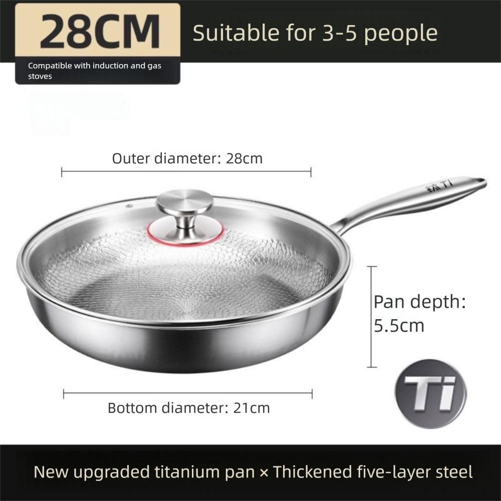 Antihaft-Steakpfanne 26/28/30/32cm Küchengeschirr Titan-Pfanne Gas-Induktionsherd