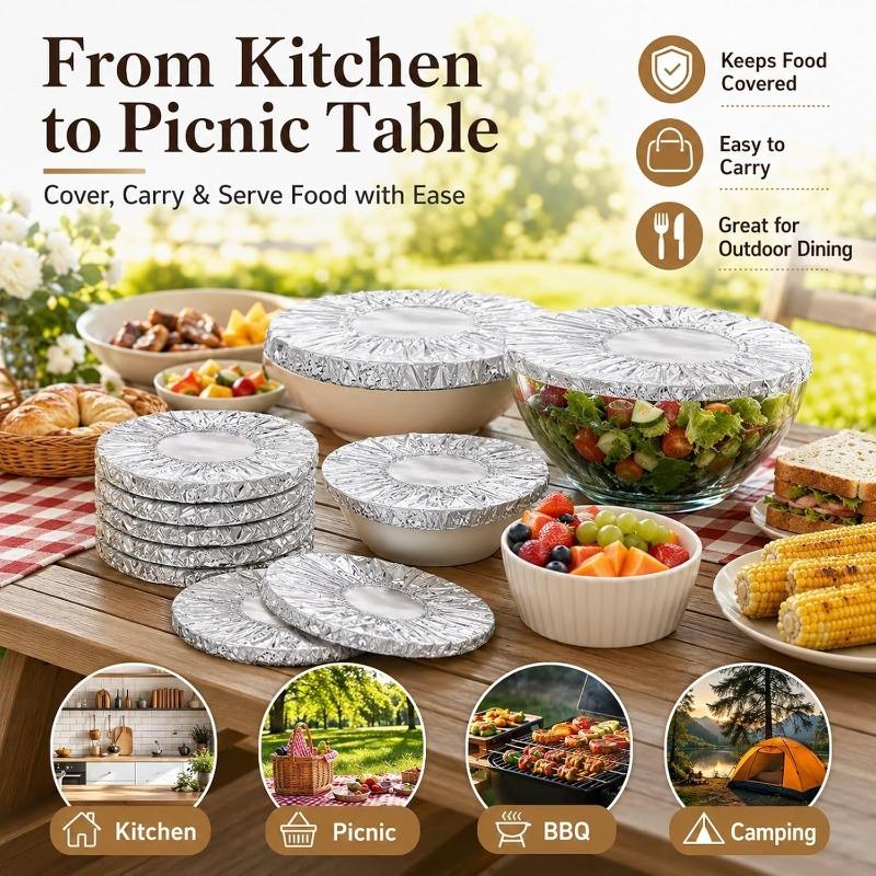 Aluminum Foil Film Food Cover Elastic Disposable Food Grade Covers Fresh-keep Lid Fruit Vegetable Insulation Storage Saran Wrap