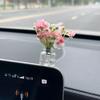 Mini Sakura Lavender Jasmine Car Ornaments Center Console Ornaments Vibrant Flowers Vase Glass Vase Micro Landscape For Gifts