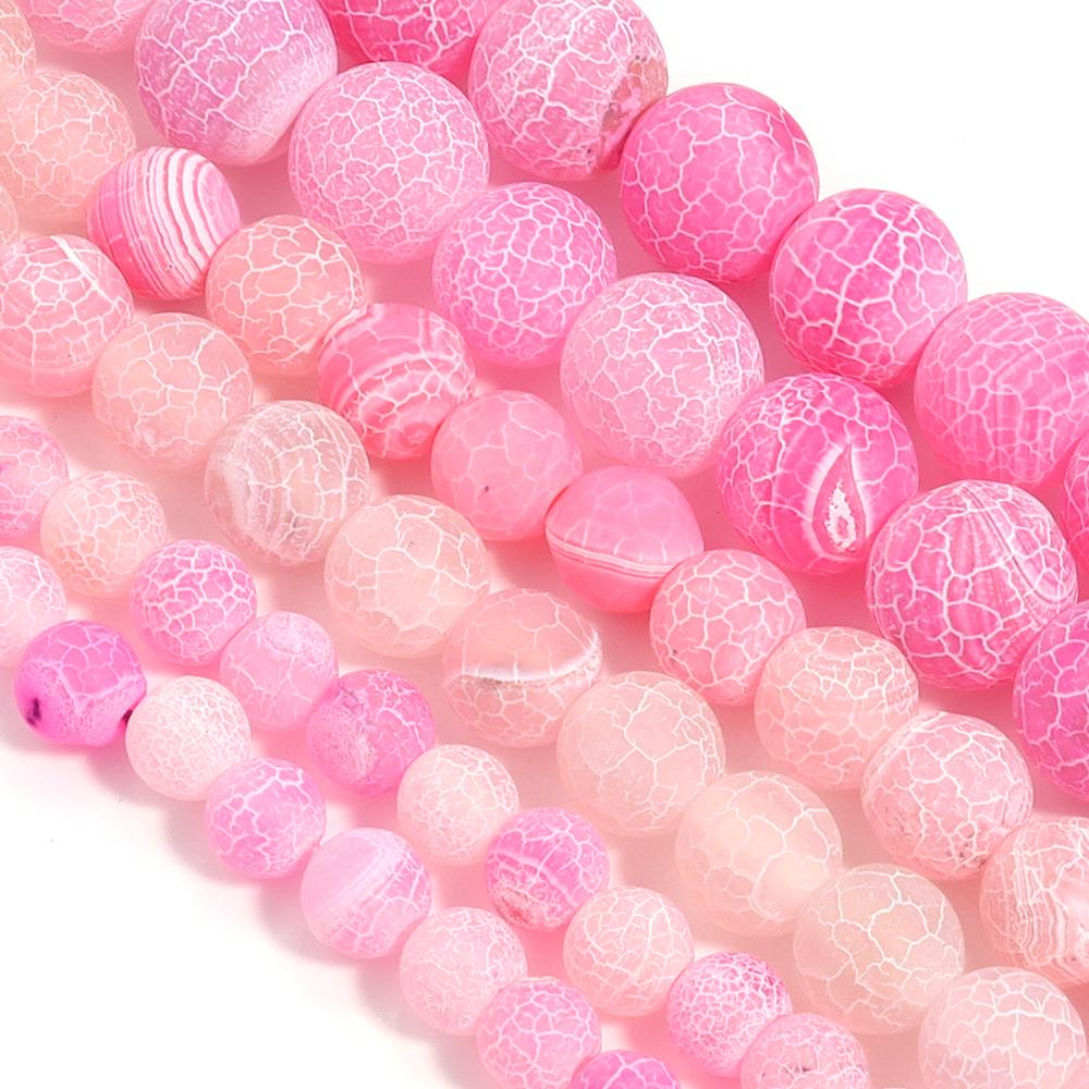 Natural Weathered Agate Stone Beads 6/8/10mm Color Loose Beads Spaced Beads for Jewelry Making Accessories DIY Bracelet Necklace