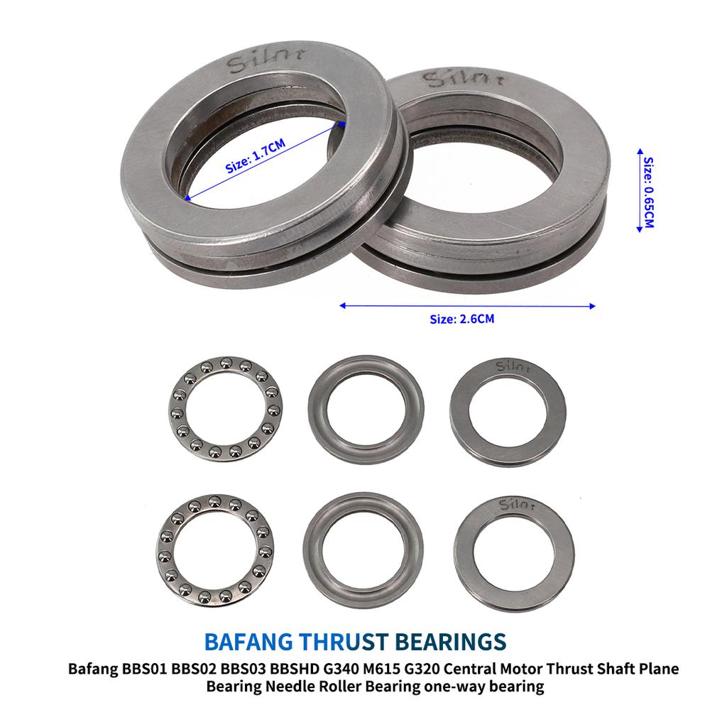 Bafang Bearing Parts BBS BBSHD G340 M615 G320 Central Motor Thrust Shaft Plane Bearing Needle Roller Bearing one-way Bearing