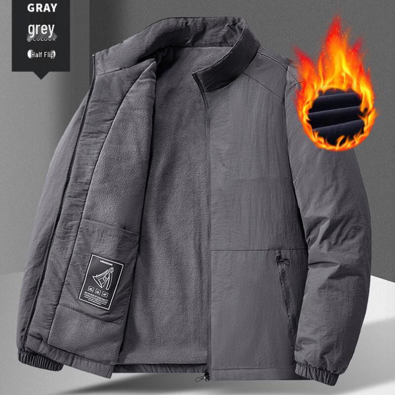ROMON Men's Winter Fleece-Lined Padded Utility Jacket