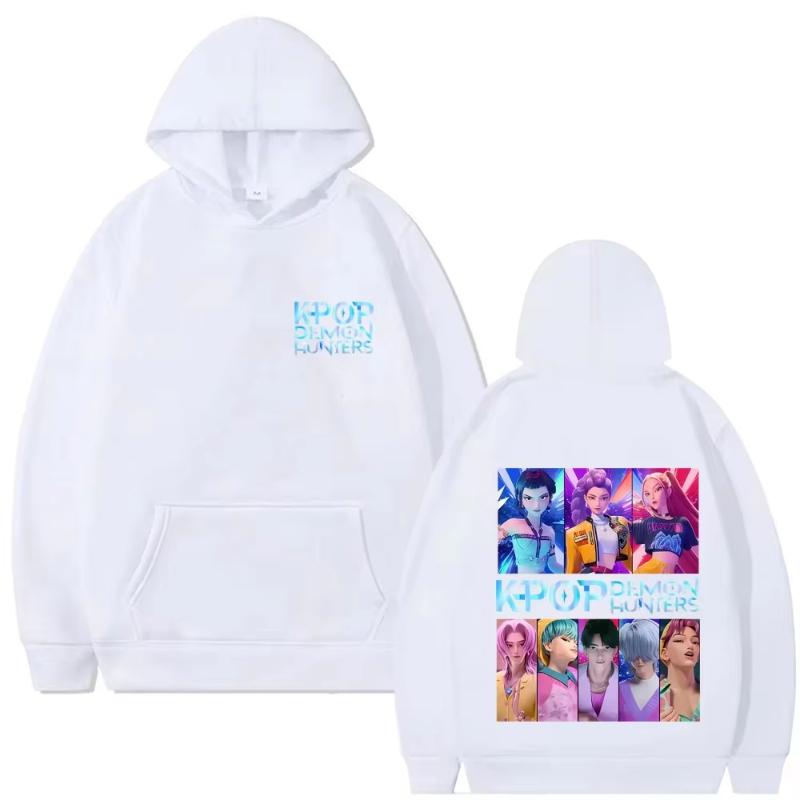 Movie KPop Demon Hunters Graphic Hoodies Rumi Mira Zoey Sweatshirt Saja Boys Hoodies Men's Women Autumn Casual Fleece Pullovers
