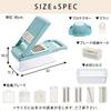Bon Furniture Slicer 8 In Safety Vegetable Drainer Time Thin Egg White Blue Set, 1, Multi-Function, Holder, Cutter, Basket, Saving, Shredding,