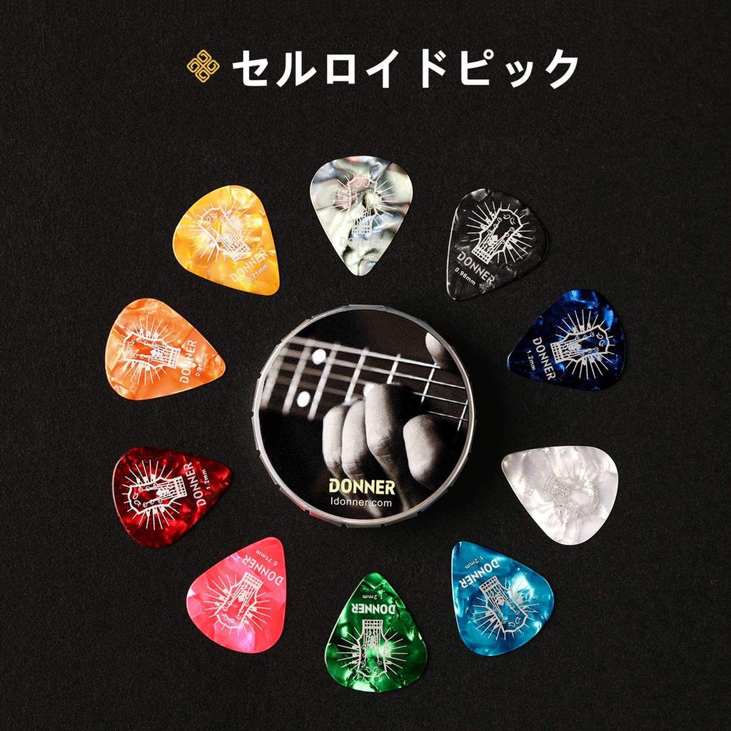 Guitar Picks Donner Colorful Celluloid 16-Piece Set Various Thicknesses