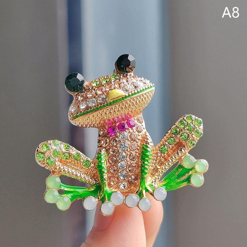 Funny Luxury Full  Frog Brooches For Women Unisex Party Wedding Gifts Cartoon Animal Brooch Pins Jewelry Dropshipping