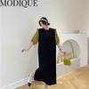 MODIQUE Summer Plus Size New Dress Shirt Women Loose Streetwear Cotton Linen Sweet  Dress - Casual Female Dresses O-Neck Lantern Sleeve