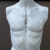 Nuovi Accessori, Catena Petto a Goccia d'Acqua alla Moda con Strass per Donna, Catena Corpo Collo Piena di Diamanti Sexy per Nightclub