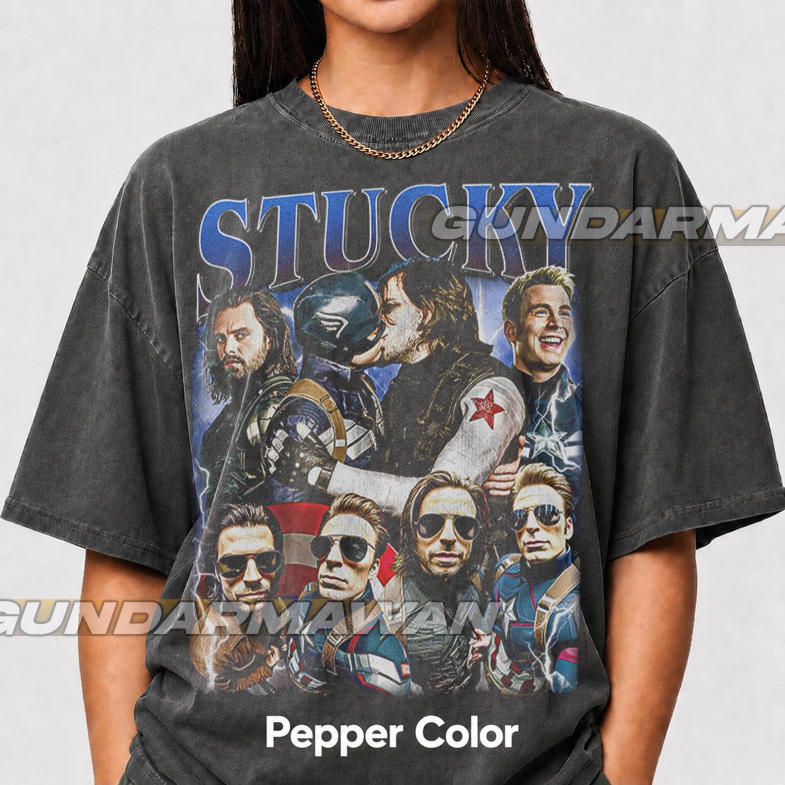 Limited Stucky Steve Rogers and Bucky Barnes Vintage T-Shirt, Gift For Woman and Man Unisex T-Shirt | Timnas FD 2XL