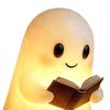 Ghost Night Light Desk Ghost Reading Book Lamp Cartoon Ghost