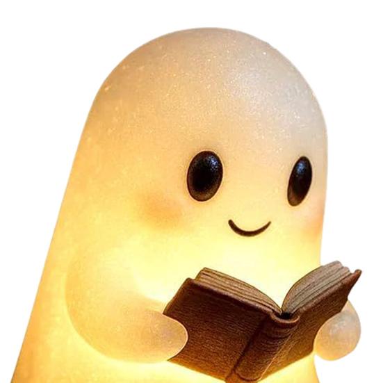 Ghost Night Light Desk Ghost Reading Book Lamp Cartoon Ghost