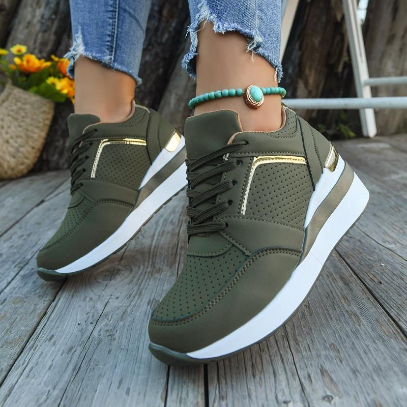 Spring and Autumn New Sneakers Fashion Round Toe Splicing Lace-up Soft Sole Anti-slip Wear-resistant Flat Single Shoes