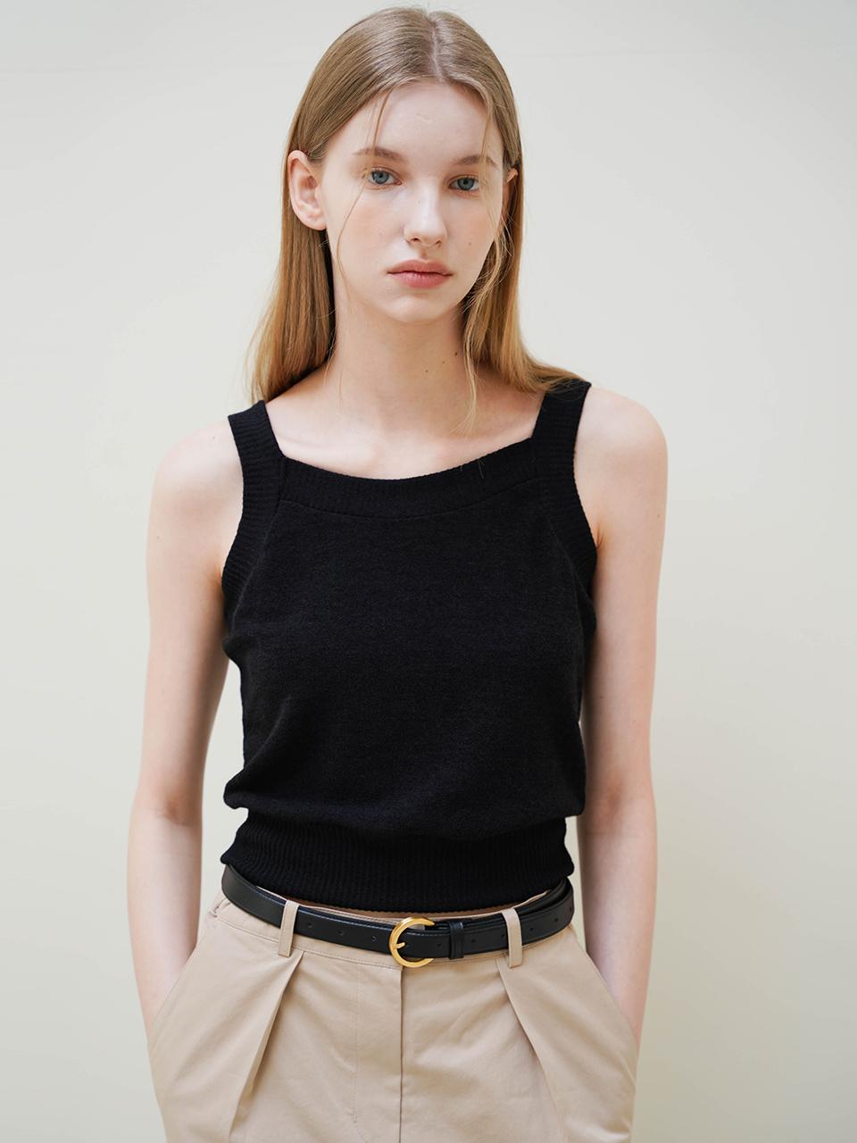 Raye Bella Sleeveless Knit Top (Black)
